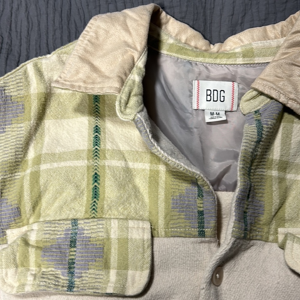 Urban Outfitters Flannel Light Coat - Picture 2 of 3